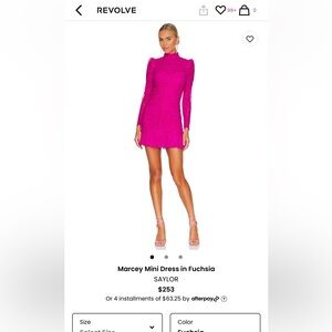 SAYLOR Marcey Mini Dress in Fuchcia